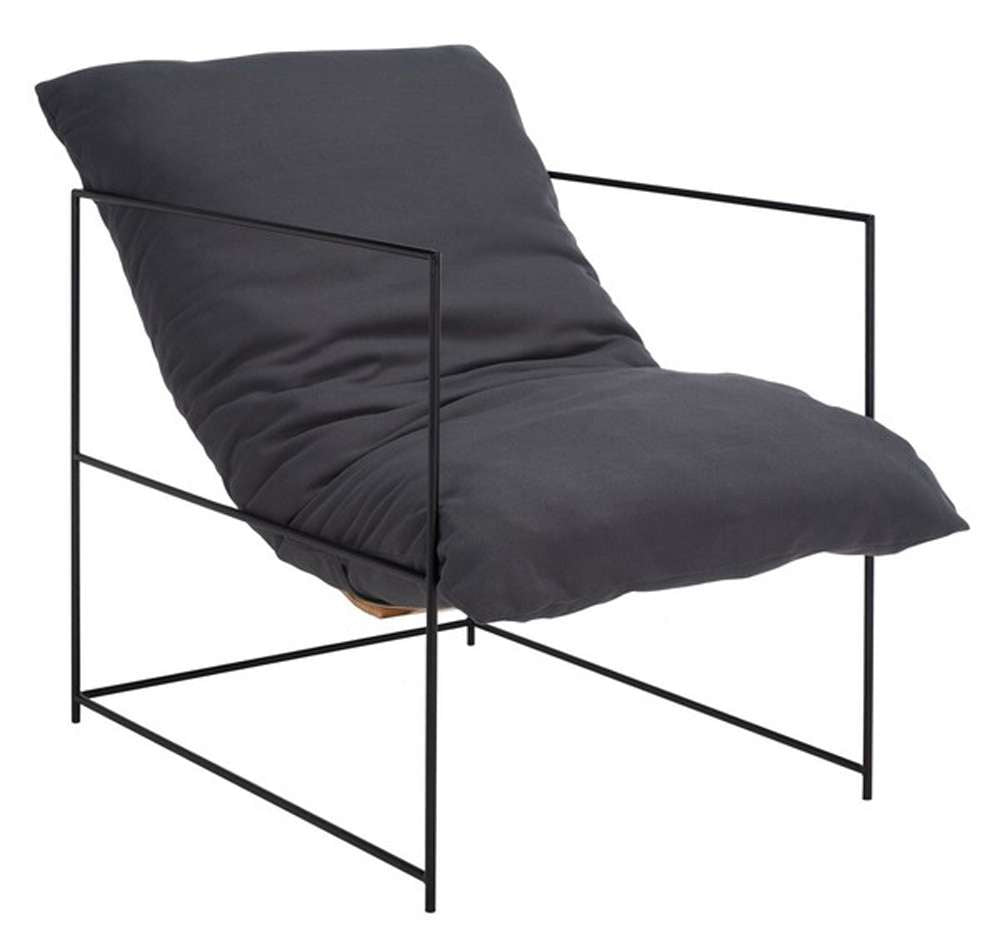 Safavieh - Portland Pillow Top Acct Chair - Grey - Black - ACH4511C veiw 3