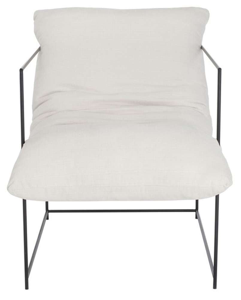 Safavieh - Portland Pillow Top Acct Chair - Ivory - Black - ACH4511A veiw 1