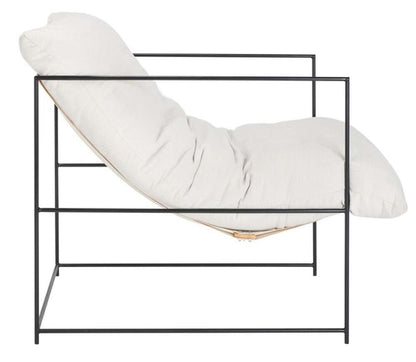 Safavieh - Portland Pillow Top Acct Chair - Ivory - Black - ACH4511A veiw 4