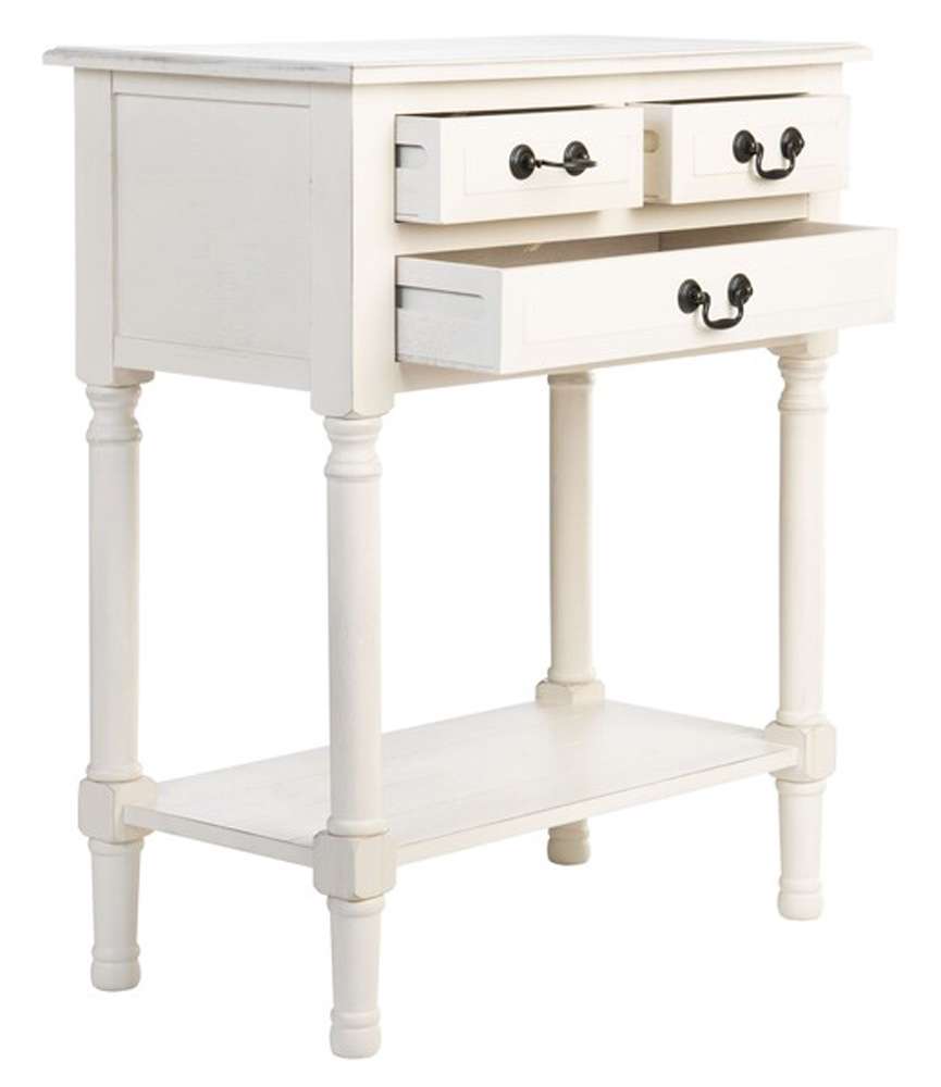 Safavieh - Primrose 3 Dwr Console Table - Distrssed White - CNS5707A veiw 4