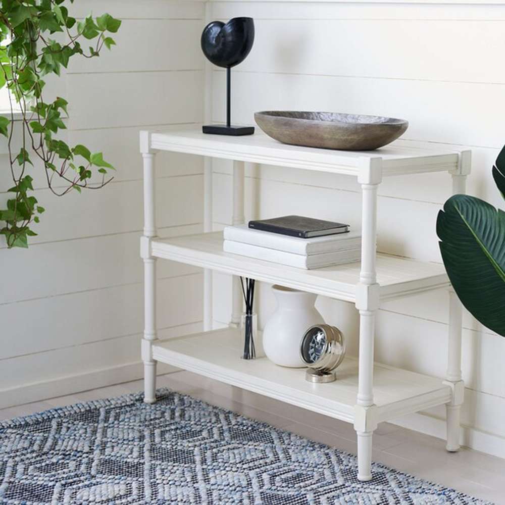 Safavieh - Rafiki 3 Shelf Console - Distressed White  - CNS5715A veiw 2