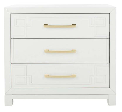 Safavieh - Raina 3 Drawer Chest - White - Gold - CHS6412A veiw 1
