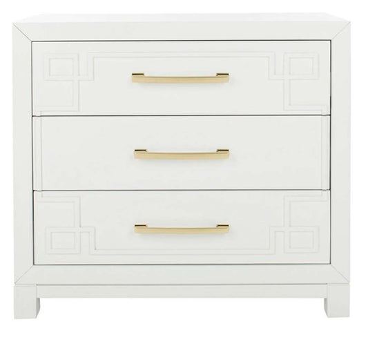 Safavieh - Raina 3 Drawer Chest - White - Gold - CHS6412A veiw 1