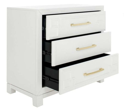 Safavieh - Raina 3 Drawer Chest - White - Gold - CHS6412A veiw 2
