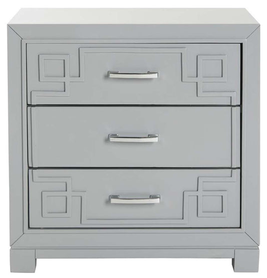 Safavieh - Raina Three Drawer Nightstand - Grey - FOX6278C veiw 1