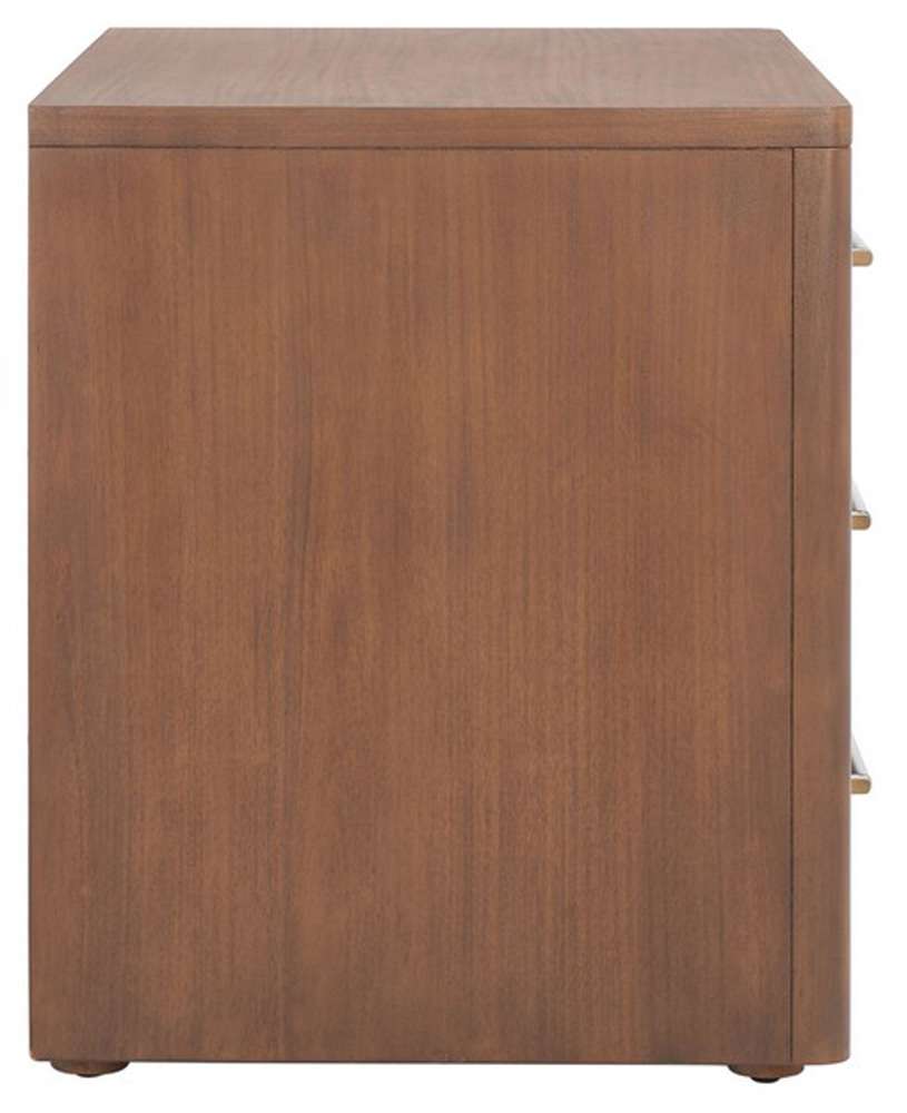 Safavieh - Rosey 3 Drawer Wood Nightstand - Brown - SFV7701A veiw 5