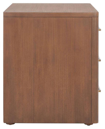 Safavieh - Rosey 3 Drawer Wood Nightstand - Brown - SFV7701A veiw 5
