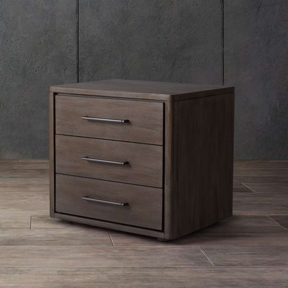 Safavieh - Rosey 3 Drawer Wood Nightstand - Light Brown - SFV7701B veiw 3