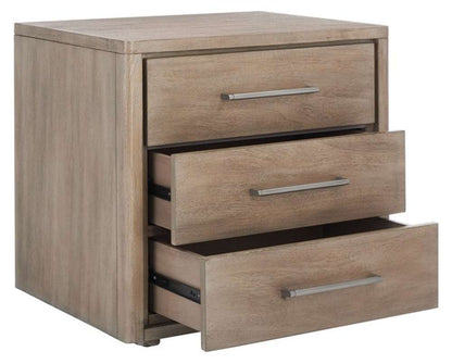 Safavieh - Rosey 3 Drawer Wood Nightstand - Light Brown - SFV7701B veiw 4