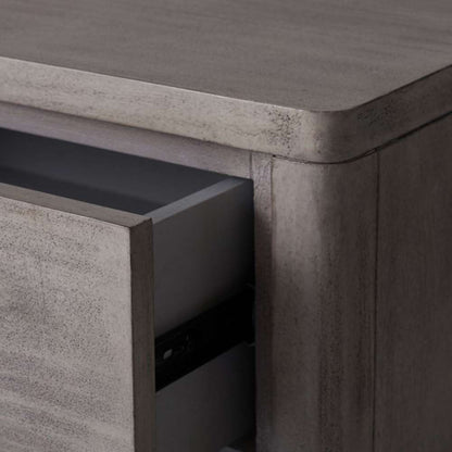 Safavieh - Rosey 3 Drawer Wood Nightstand - Light Grey - SFV7701C veiw 2