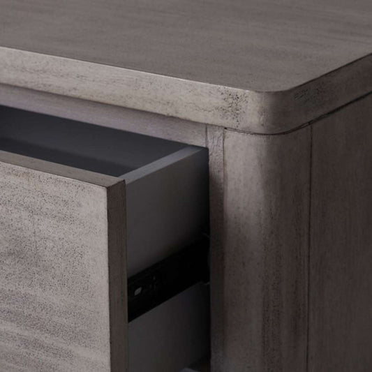 Safavieh - Rosey 3 Drawer Wood Nightstand - Light Grey - SFV7701C veiw 2
