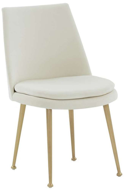 Safavieh - Rynaldo Upholstered Dining Chair - Creme - Gold - SFV4812C veiw 3
