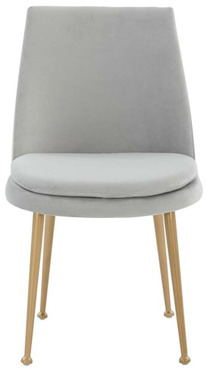 Safavieh - Rynaldo Upholstered Dining Chair - Light Grey - Gold - SFV4812A veiw 1