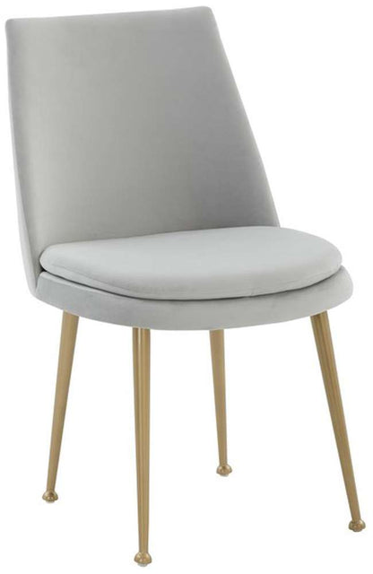 Safavieh - Rynaldo Upholstered Dining Chair - Light Grey - Gold - SFV4812A veiw 3