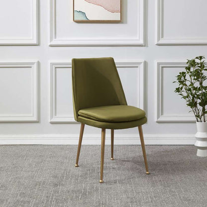 Safavieh - Rynaldo Upholstered Dining Chair - Olive Green - Gold - SFV4812B veiw 2
