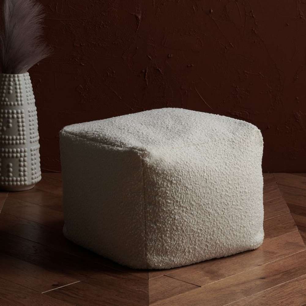 Safavieh - Samuels Boucle Pouf - Ivory - SFV5041A veiw 3