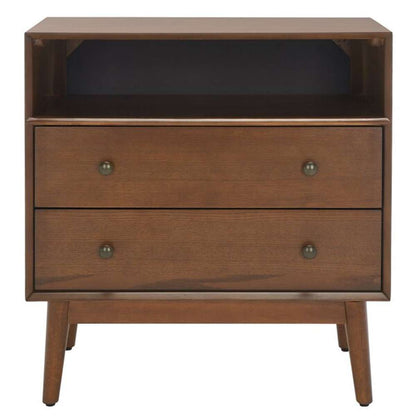 Safavieh - Scully 2 Drawer 1 Shelf Chest - Medium Oak - Antique Gold - CHS6416C veiw 1