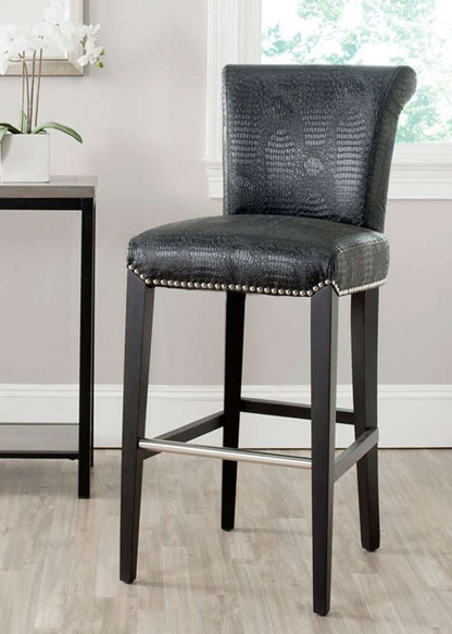 Safavieh - Seth Barstool - Black - Crocodile - MCR4510E veiw 2