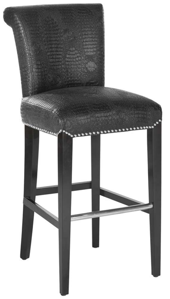 Safavieh - Seth Barstool - Black - Crocodile - MCR4510E veiw 3