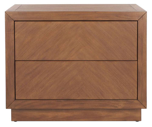 Safavieh - Steve 2 Drawer Wood Nightstand - Brown - SFV7700A veiw 1