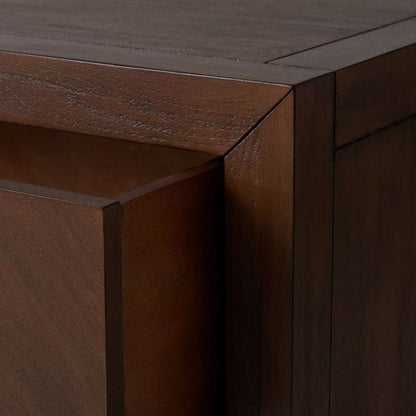 Safavieh - Steve 2 Drawer Wood Nightstand - Brown - SFV7700A veiw 2