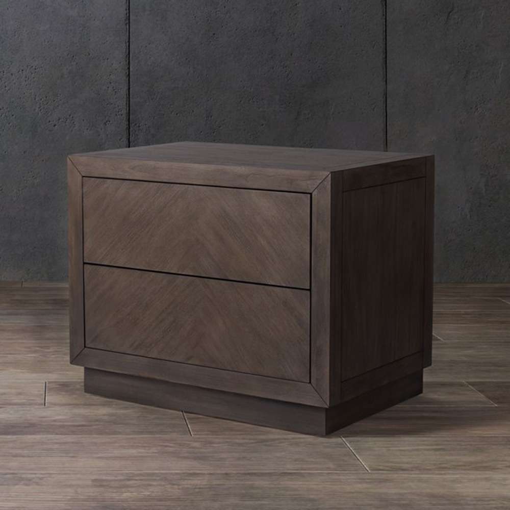 Safavieh - Steve 2 Drawer Wood Nightstand - Light Brown - SFV7700B veiw 3