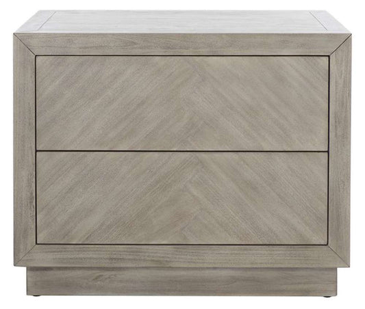 Safavieh - Steve 2 Drawer Wood Nightstand - Light Grey - SFV7700C veiw 1