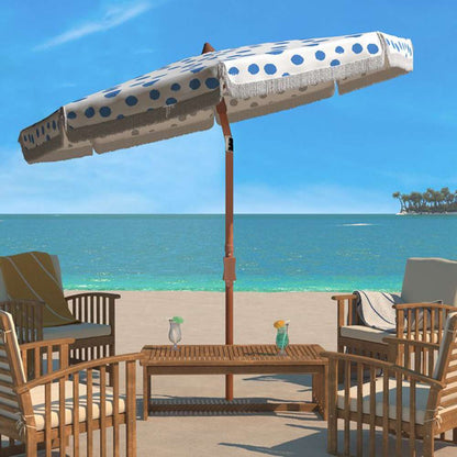 Safavieh - Sydney 6.5 Beach Umbrella - Baby Blue - White - PAT8502C veiw 2