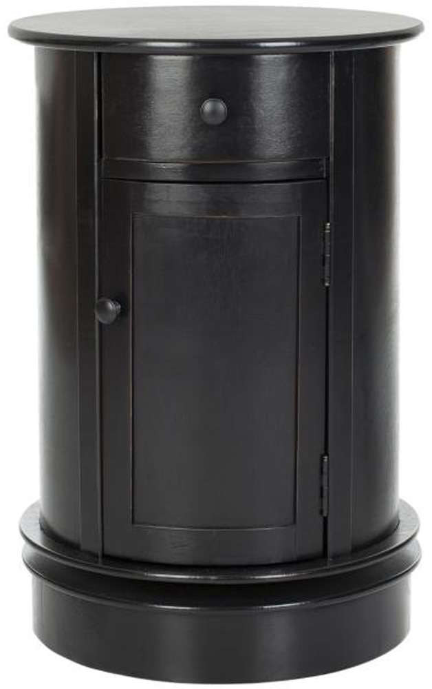 Safavieh - Tabitha Swivel Accent Table - Distressed Black  - AMH5712B veiw 1