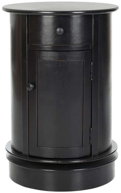 Safavieh - Tabitha Swivel Accent Table - Distressed Black  - AMH5712B veiw 1