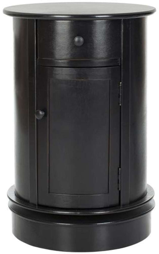 Safavieh - Tabitha Swivel Accent Table - Distressed Black  - AMH5712B veiw 1