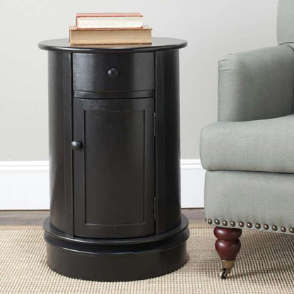 Safavieh - Tabitha Swivel Accent Table - Distressed Black  - AMH5712B veiw 2
