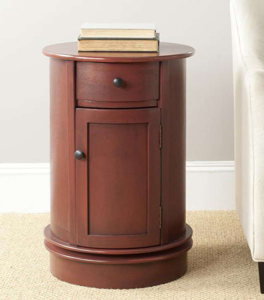 Safavieh - Tabitha Swivel Accent Table - Red - AMH5712E veiw 2
