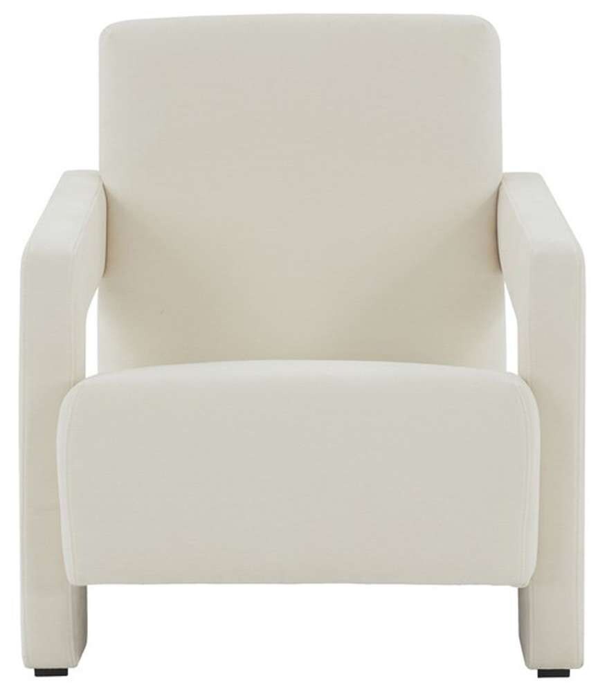Safavieh - Taylor Modern Velvet Accent Chair - Ivory - SFV5046A veiw 1