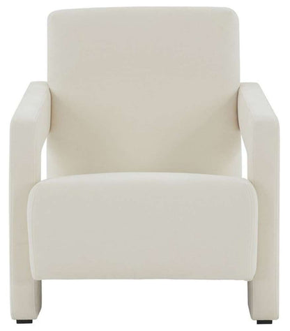 Safavieh - Taylor Modern Velvet Accent Chair - Ivory - SFV5046A veiw 1