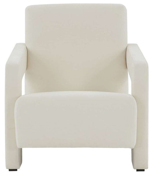 Safavieh - Taylor Modern Velvet Accent Chair - Ivory - SFV5046A veiw 1