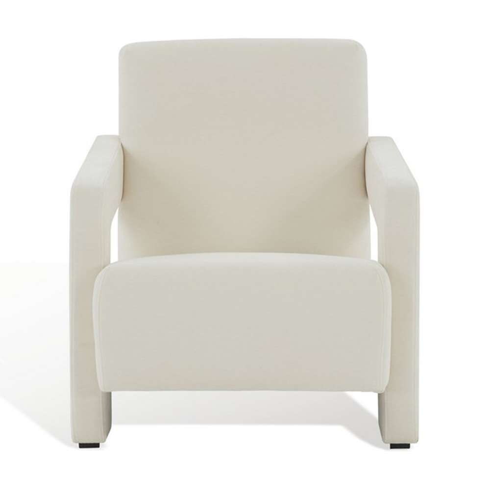 Safavieh - Taylor Modern Velvet Accent Chair - Ivory - SFV5046A veiw 2