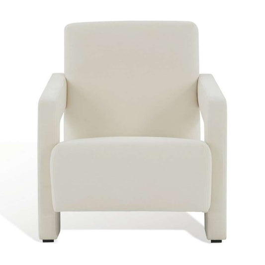 Safavieh - Taylor Modern Velvet Accent Chair - Ivory - SFV5046A veiw 2