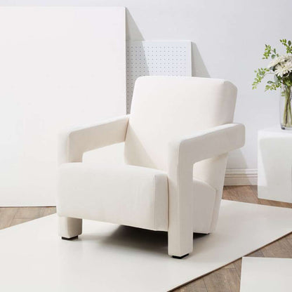 Safavieh - Taylor Modern Velvet Accent Chair - Ivory - SFV5046A veiw 3