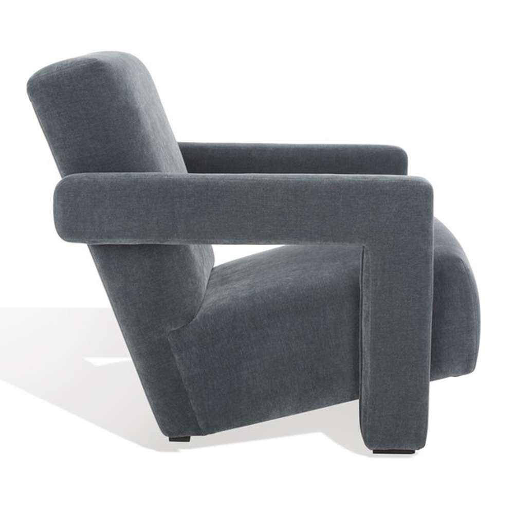 Safavieh - Taylor Modern Velvet Accent Chair - Navy - SFV5046D veiw 4