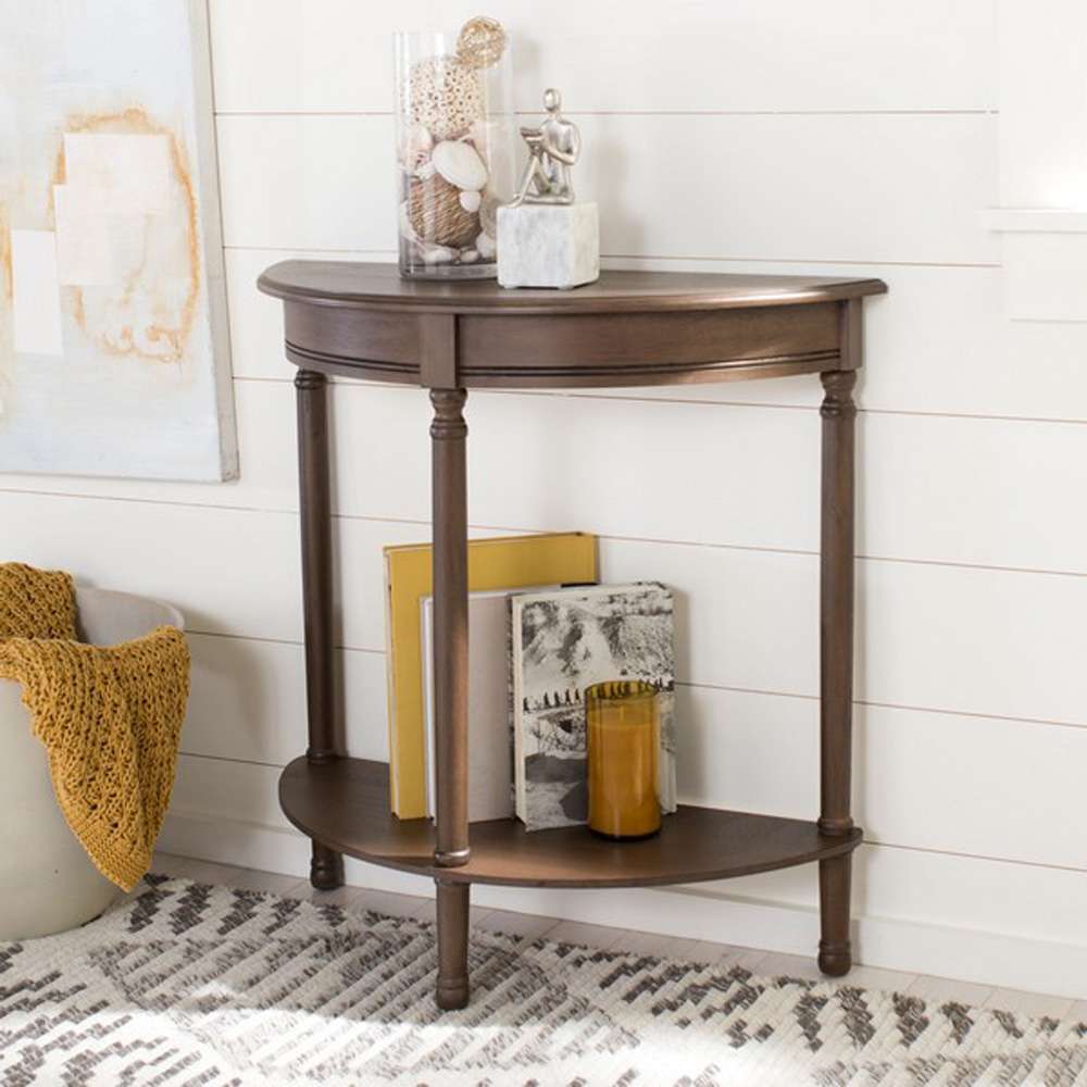 Safavieh - Tinsley 1/2 Round Console Tabl - Brown - CNS5723C veiw 2