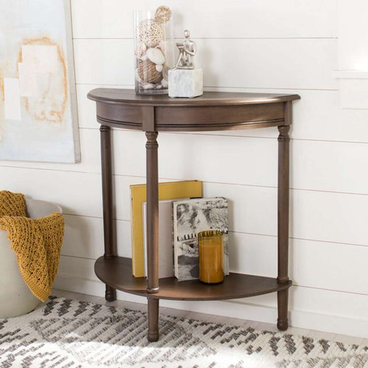 Safavieh - Tinsley 1/2 Round Console Tabl - Brown - CNS5723C veiw 2