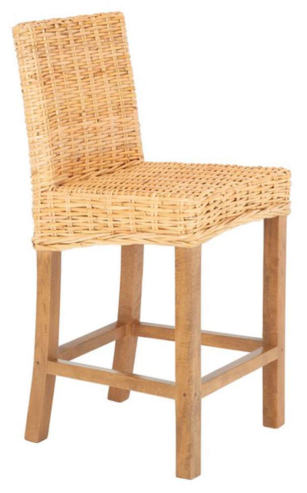 Safavieh - Tobie Rattan Counter Stool - Natural - Golden Brown - BST6501A veiw 3