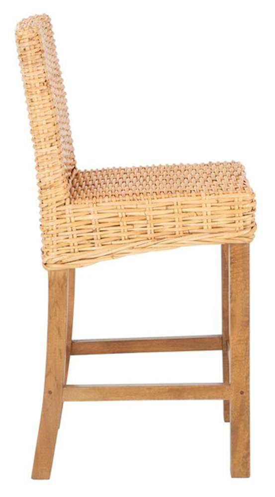 Safavieh - Tobie Rattan Counter Stool - Natural - Golden Brown - BST6501A veiw 4
