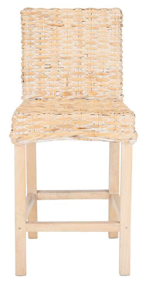 Safavieh - Tobie Rattan Counter Stool - White Washed - BST6501D veiw 1