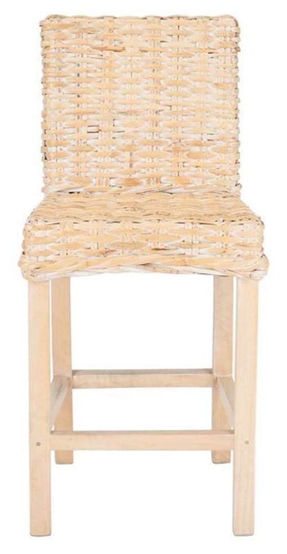 Safavieh - Tobie Rattan Counter Stool - White Washed - BST6501D veiw 1