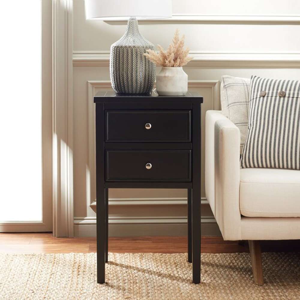 Safavieh - Toby Accent Table W Storage Drwrs - Black - AMH6625G veiw 3
