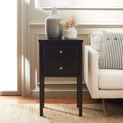 Safavieh - Toby Accent Table W Storage Drwrs - Black - AMH6625G veiw 3