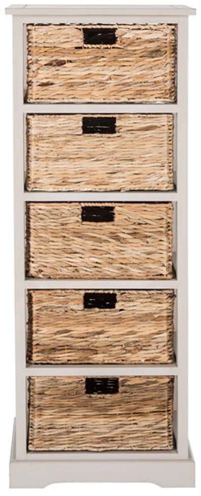 Safavieh - Vedette 5 Basket Storage Tower - Vintage Grey - AMH5739D veiw 1