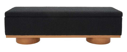 Safavieh - Vianna Boucle Bench - Black - Natural - SFV5049C veiw 1